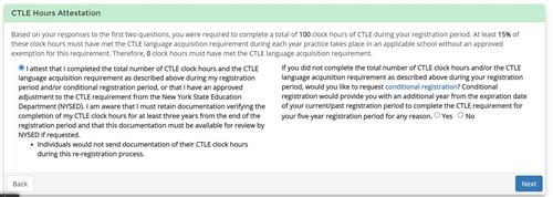 CTLE Hours Attestation